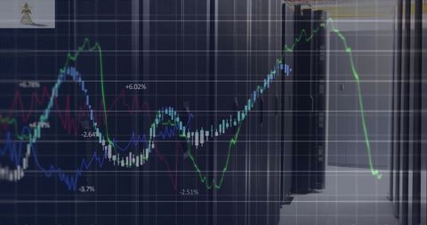 Financial Data Insights in Advanced Server Room Environment - Download Free Stock Images Pikwizard.com