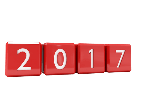 2017 year on red cubes with transparent background - Download Free Stock Videos Pikwizard.com