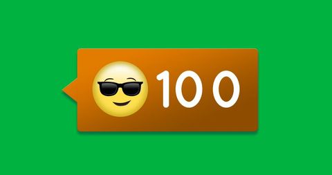 Social Media Notification with Emoji on Green Background - Download Free Stock Images Pikwizard.com
