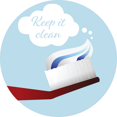 transparent png illustration of keep it clean with toothbrush - Download Free Stock Videos Pikwizard.com