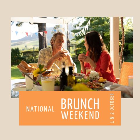 enjoying al fresco brunch on a sunny day - Download Free Stock Templates Pikwizard.com