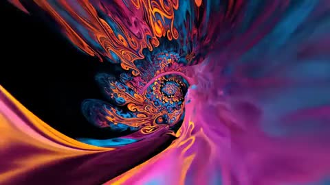 Mesmerizing Fractal Spiral Ascends Into Hypnotic Burst of Color
