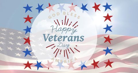 Celebrating Veterans Day with American Flag and Stars - Download Free Stock Images Pikwizard.com