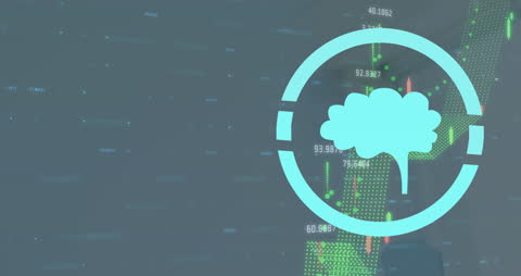 Financial Data Animation with Office Collaboration Scene