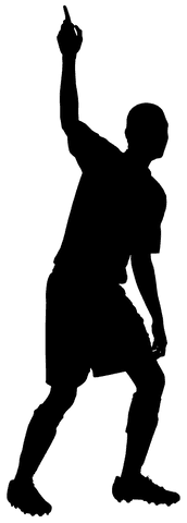 transparent png of male football player running sport silhouette - Download Free Stock Videos Pikwizard.com