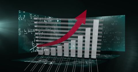 Futuristic Graph with Mathematical Equations Technology Background - Download Free Stock Images Pikwizard.com