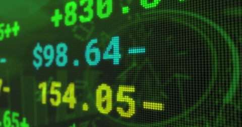 Stock Market Display Overlapping Digital Clock - Download Free Stock Images Pikwizard.com