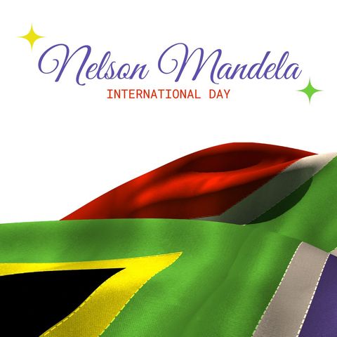 Nelson Mandela Day Celebration with South African Flag - Download Free Stock Templates Pikwizard.com