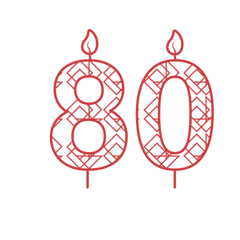 transparent decorative red 80th birthday candle vector art - Download Free Stock Videos Pikwizard.com