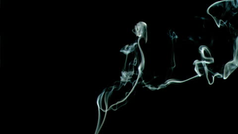 Trailing Smoke Pattern on Black Background