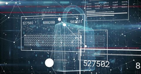 Digital Finance Security Concept with Padlock and Data - Download Free Stock Images Pikwizard.com