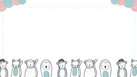 transparent doodle frame with cartoon animals and pastel design - Download Free Stock Videos Pikwizard.com