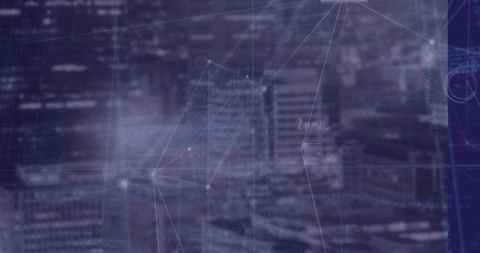 Digital Network and Data Connections in Cityscape Background - Download Free Stock Images Pikwizard.com