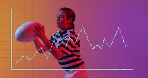 Female Rugby Player with Economic Growth Analytics