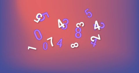 Vibrant Floating Numbers Over Abstract Gradient Background - Download Free Stock Images Pikwizard.com