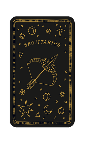 Transparent Sagittarius Zodiac Card on Black Background - Download Free Stock Videos Pikwizard.com
