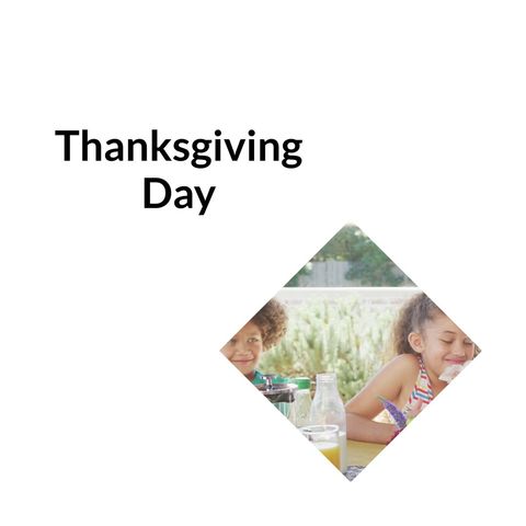 Thanksgiving Day Celebration with Cheerful Siblings