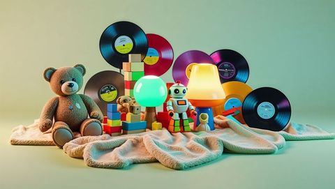 Whimsical children's playroom with toys and vintage accents