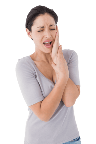 transparent woman experiencing toothpain consoling cheek - Download Free Stock Videos Pikwizard.com