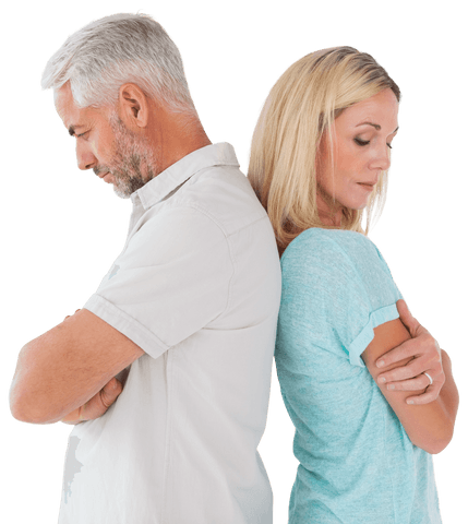 transparent unhappy couple back to back conflict - Download Free Stock Videos Pikwizard.com