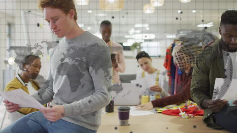 Diverse Team Analyzing Documents with Global Map Projection