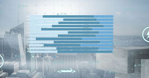 Digital Data Chart Overlay on Modern Cityscape Concept - Download Free Stock Images Pikwizard.com
