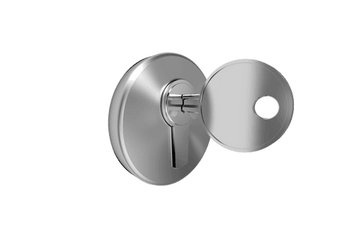 transparent metal key in lock close-up with reflective surface - Download Free Stock Videos Pikwizard.com