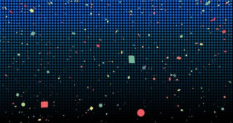 Colorful Confetti with Gradient Dots on Blue Background - Download Free Stock Images Pikwizard.com