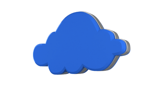 glossy blue cloud symbol on transparent background - Download Free Stock Videos Pikwizard.com