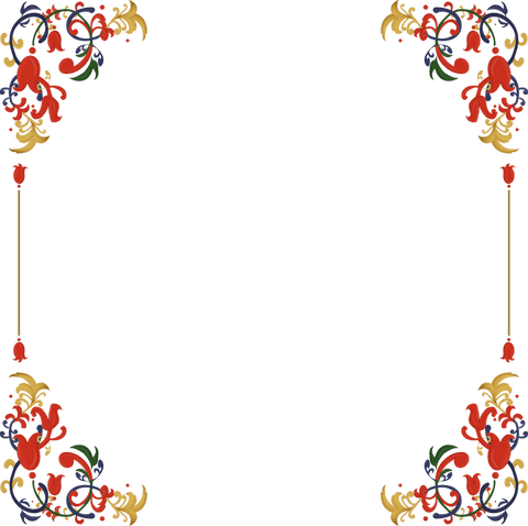 Transparent Floral Vector Border with Colorful Corners and Tulip Accents - Download Free Stock Videos Pikwizard.com