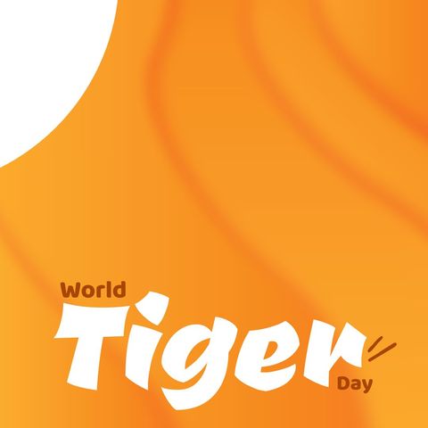 World Tiger Day Celebration Poster with Vibrant Orange Design - Download Free Stock Templates Pikwizard.com