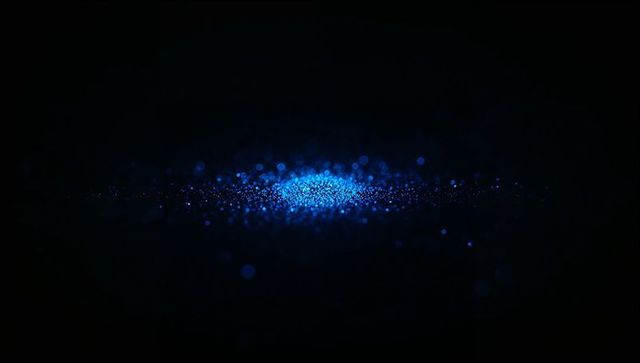 Abstract Glowing Blue Particles in Digital Space