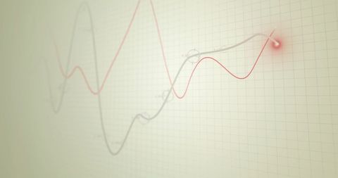 Abstract Data Graph with Overlay on Beige Background