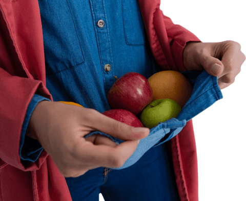 midsection with fruit collection in denim and jacket combo - Download Free Stock Videos Pikwizard.com