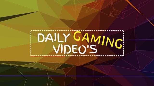 Vibrant Geometric Theme Banner for Daily Gaming Videos - Download Free Stock Templates Pikwizard.com