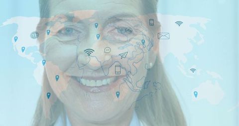 Global corporate communication with senior executive