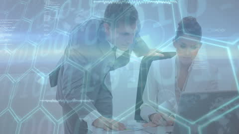 Business Collaborative Team Analyzing Digital Data