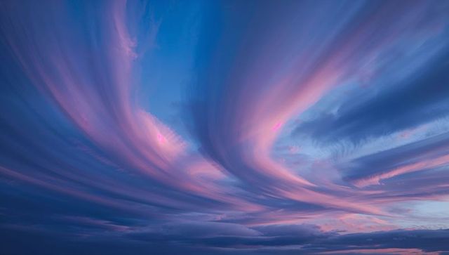 Dreamy Stratus-Cirrus Cloudscape at Sunset
