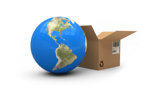 Transparent World Coming Out of Brown Courier Box - Download Free Stock Videos Pikwizard.com