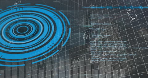Digital Interface with Mathematical Equations and Data Processing