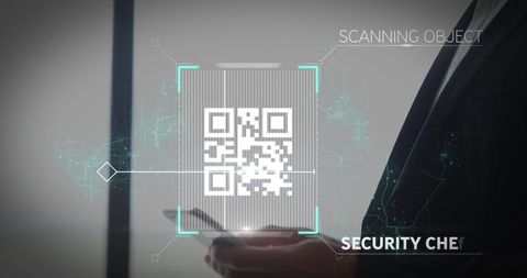 QR Code Scanning with Futuristic Digital Interface on Smartphone - Download Free Stock Images Pikwizard.com
