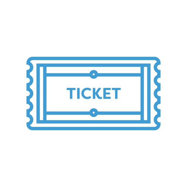 Blue Ticket Icon Transparent Background Digital Illustration - Download Free Stock Videos Pikwizard.com