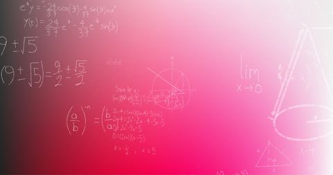 chalkboard mathematical formulas on gradient pink background - Download Free Stock Images Pikwizard.com