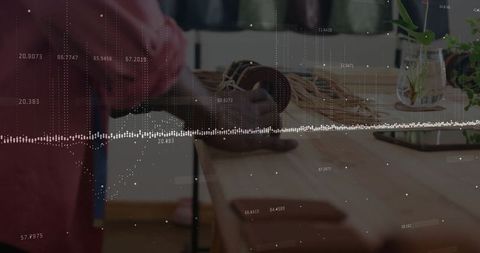 Handcrafting with braided cables on minimalist workspace