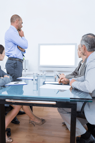 transparent meeting illustration business team analyzing data - Download Free Stock Videos Pikwizard.com