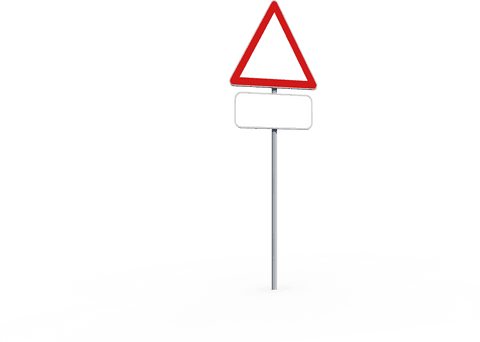 transparent blank road sign with triangular warning signal - Download Free Stock Videos Pikwizard.com