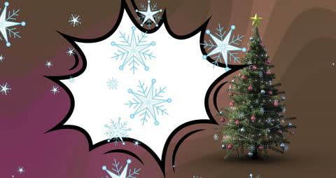 Festive Christmas Tree with Snowfall Animation