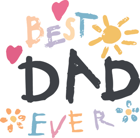 colorful best dad ever text with hearts and flowers on transparent - Download Free Stock Videos Pikwizard.com