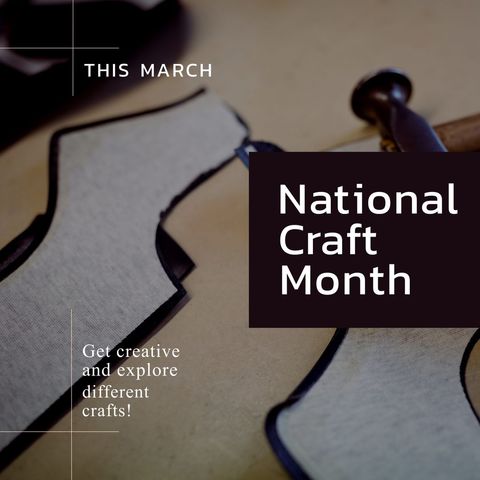 national craft month celebration featuring leatherwork - Download Free Stock Templates Pikwizard.com