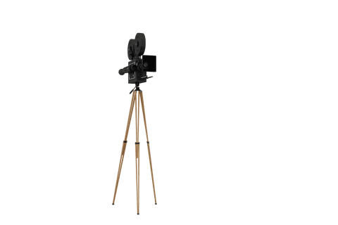 vintage transparent movie camera on tripod isolated deep black - Download Free Stock Videos Pikwizard.com